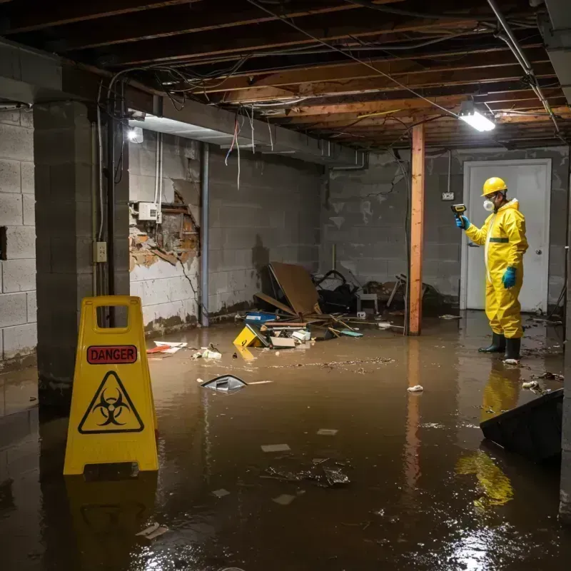 Flooded Basement Electrical Hazard in Philippi, WV Property